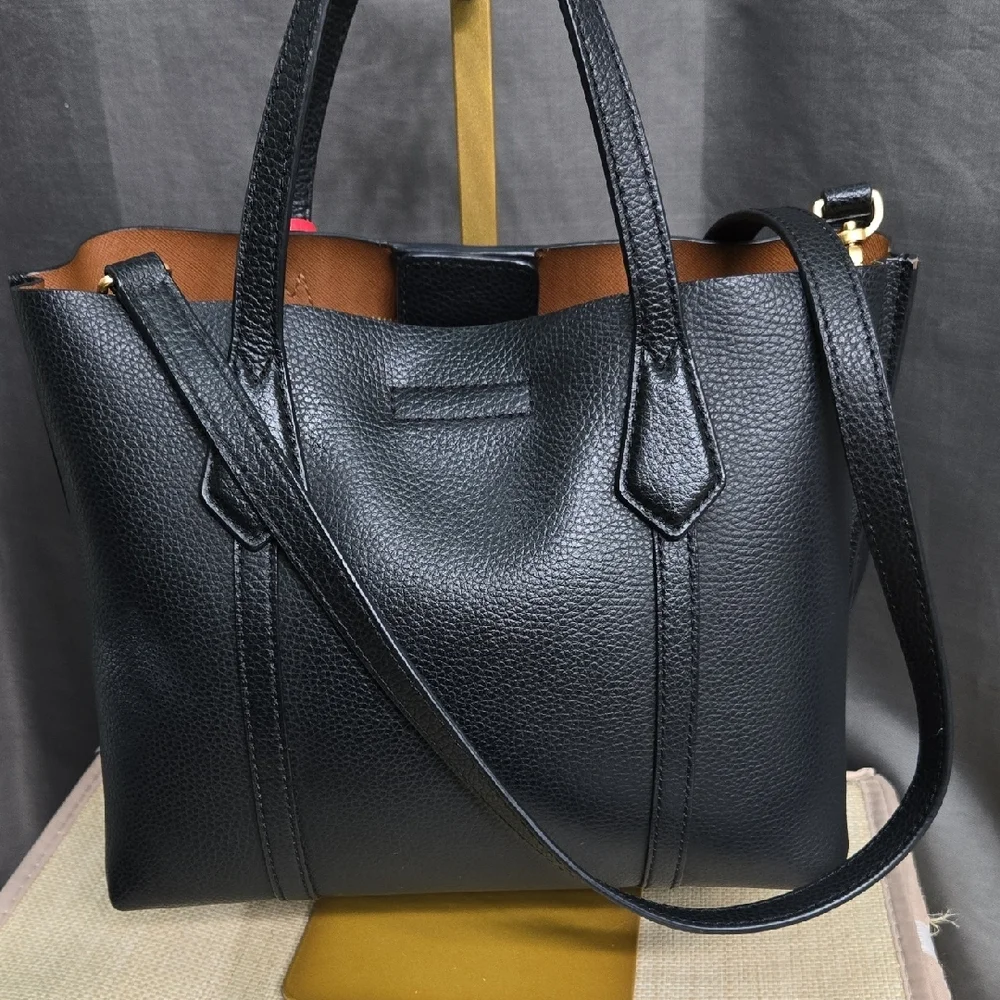 Tory Burch Black Tote EUC - Picture 2 of 14